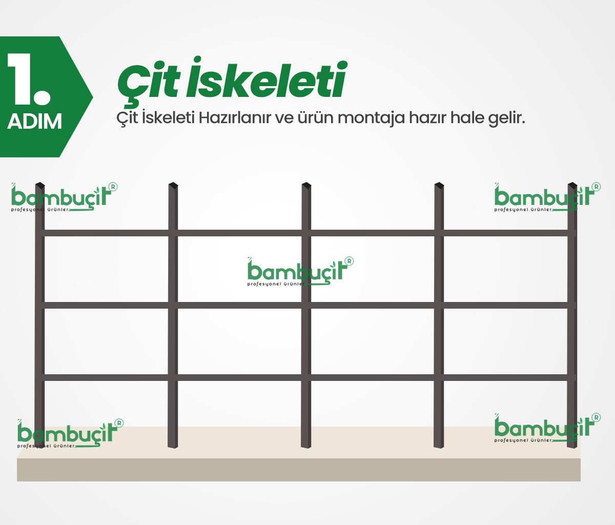 Bambu Çit İskeletinin Hazırlanması